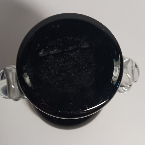 Vintage Glass Vase 70s Black Space Age Mid Century Retro Seventies Shabby Chic - Picture 3 of 6